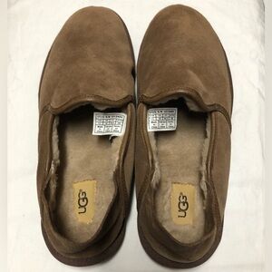 UGG Cooke Men's Brown Suede Slip-On Loafers.Size 11 Comfort Fit,Snug,Stretching.